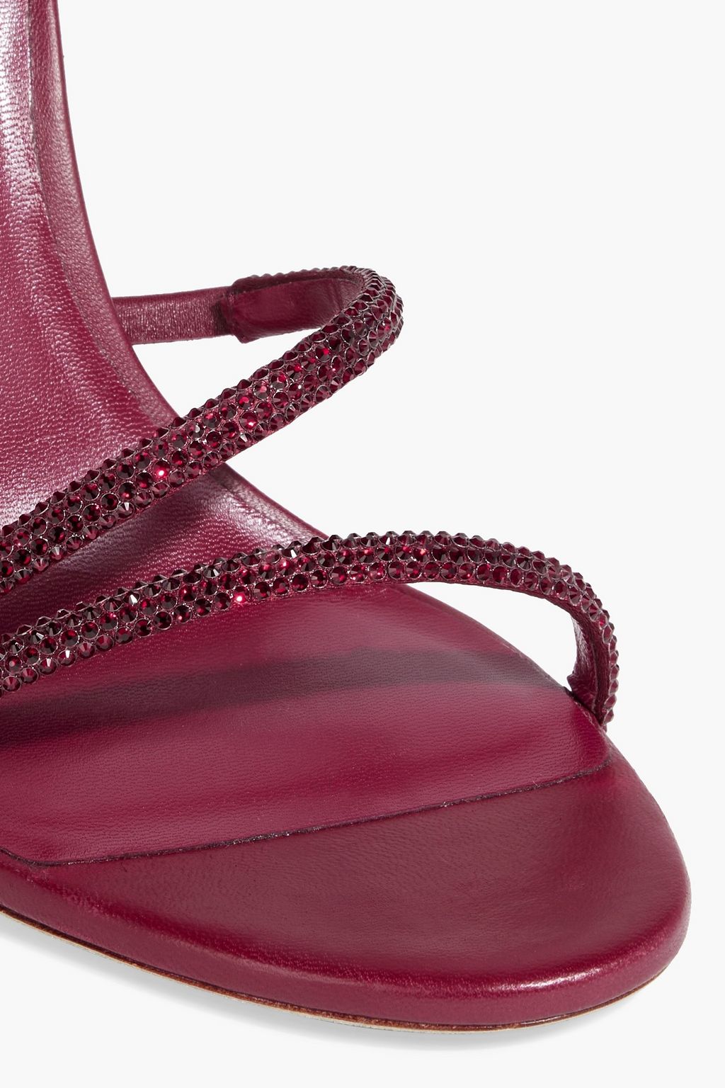 RENE' CAOVILLA Margot crystal-embellished satin sandals