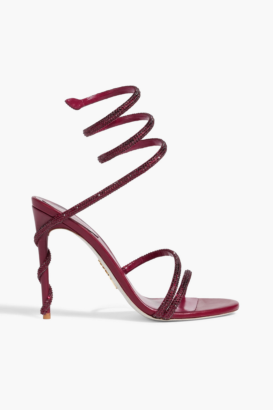 René Caovilla Margot crystal-embellished satin sandals