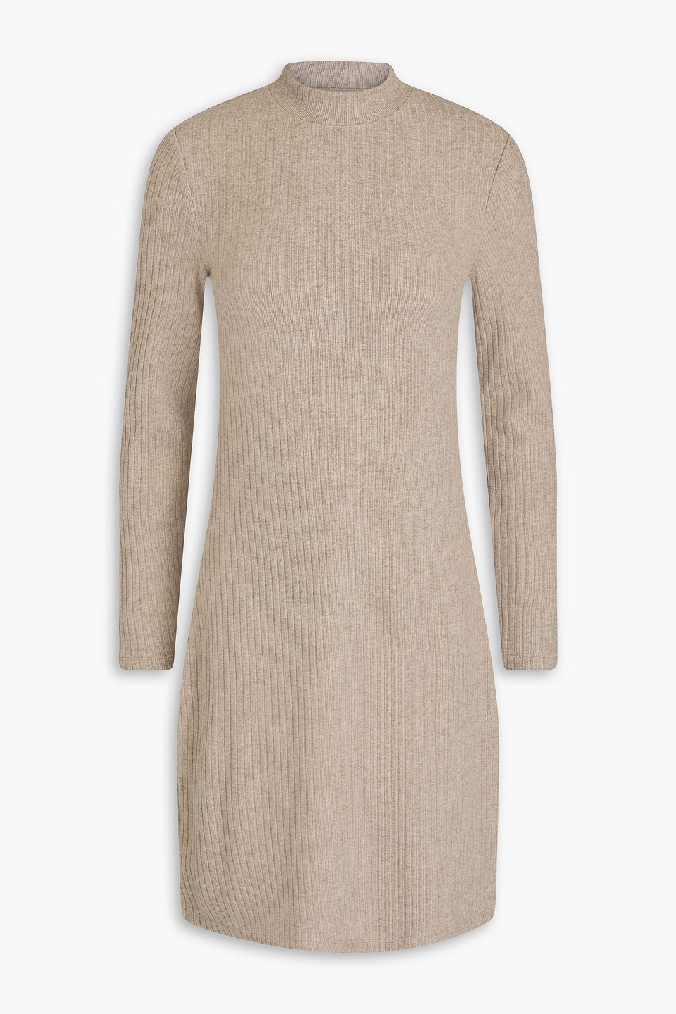 vince. - ribbed-knit mini dress - neutral - m