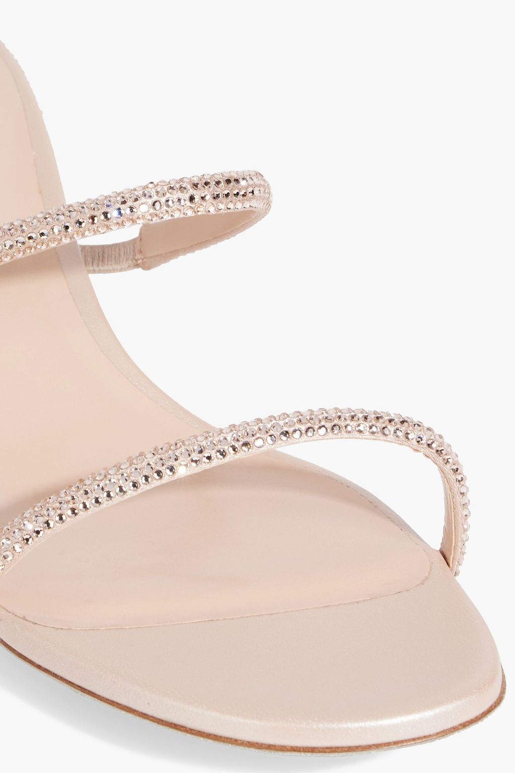 RENE' CAOVILLA Cleo crystal-embellished satin sandals