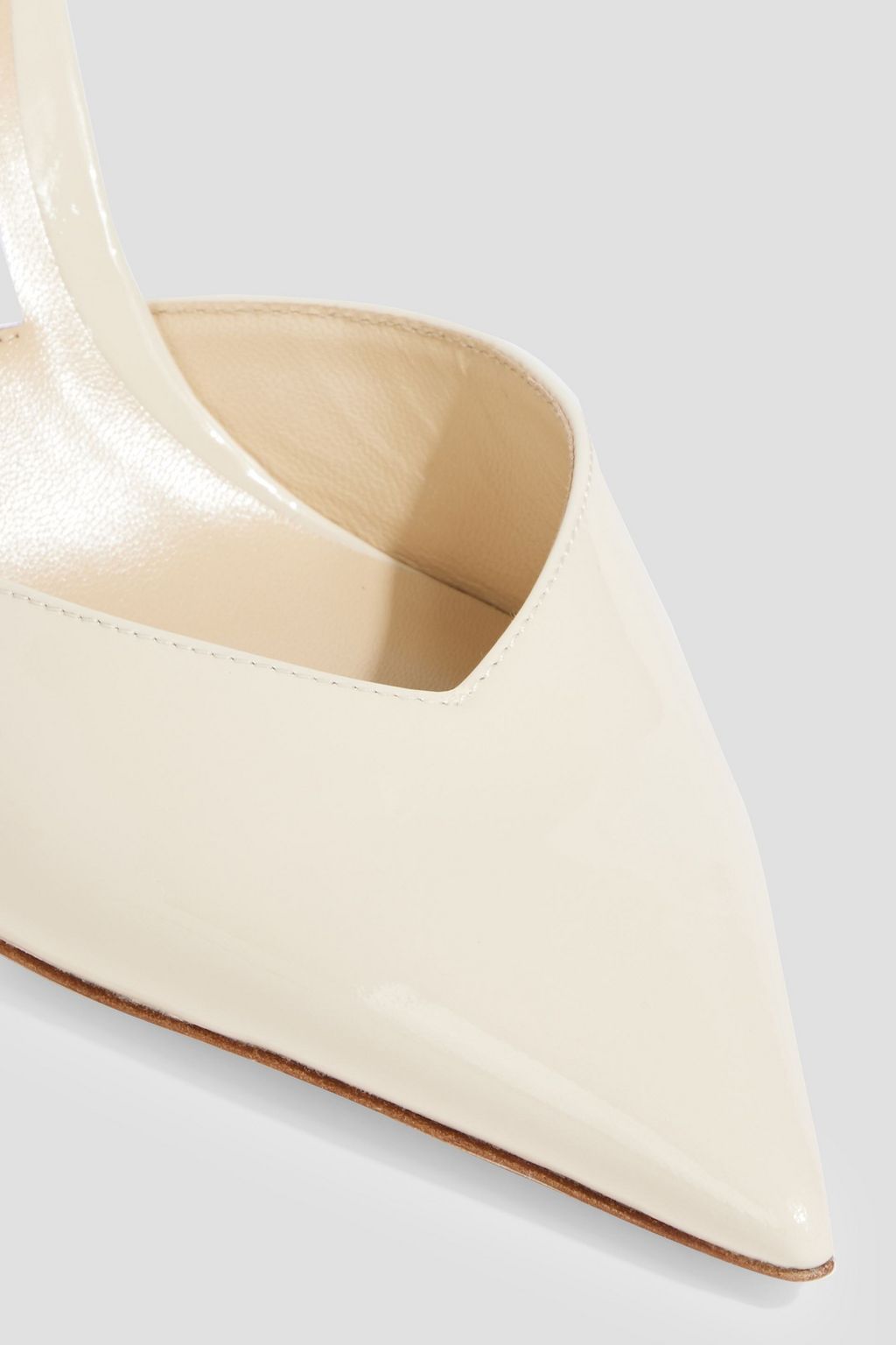 JIMMY CHOO Saeda crystal-embellished patent-leather pumps