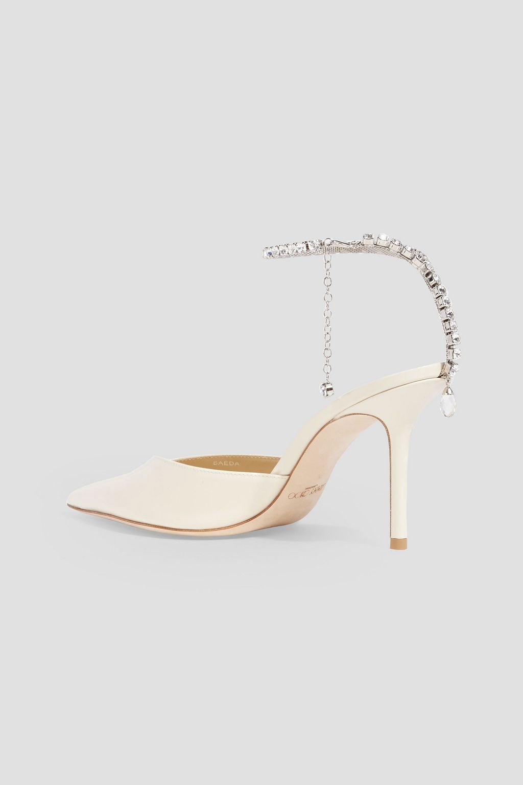 JIMMY CHOO Saeda crystal-embellished patent-leather pumps