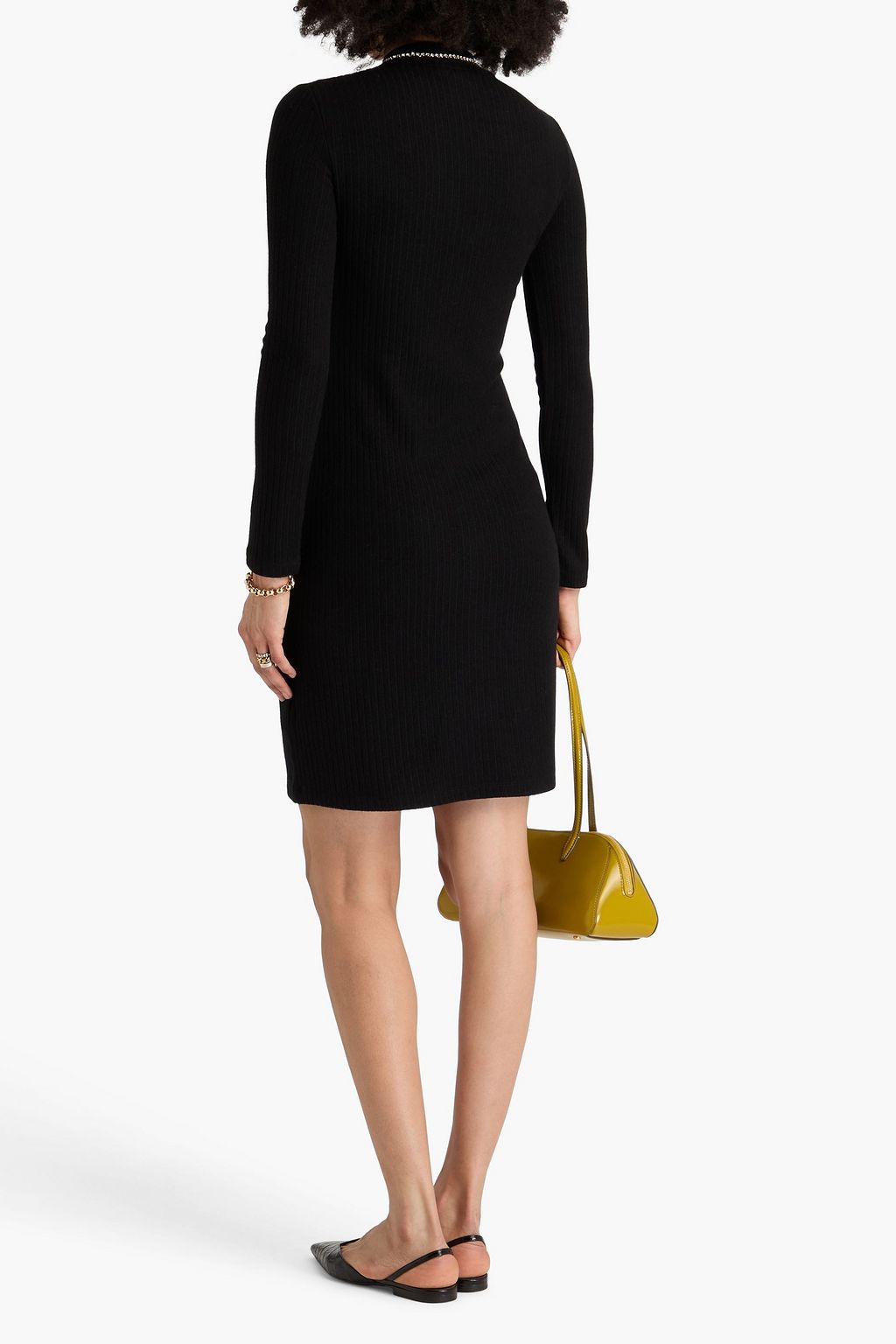 VINCE. Ribbed-knit mini dress