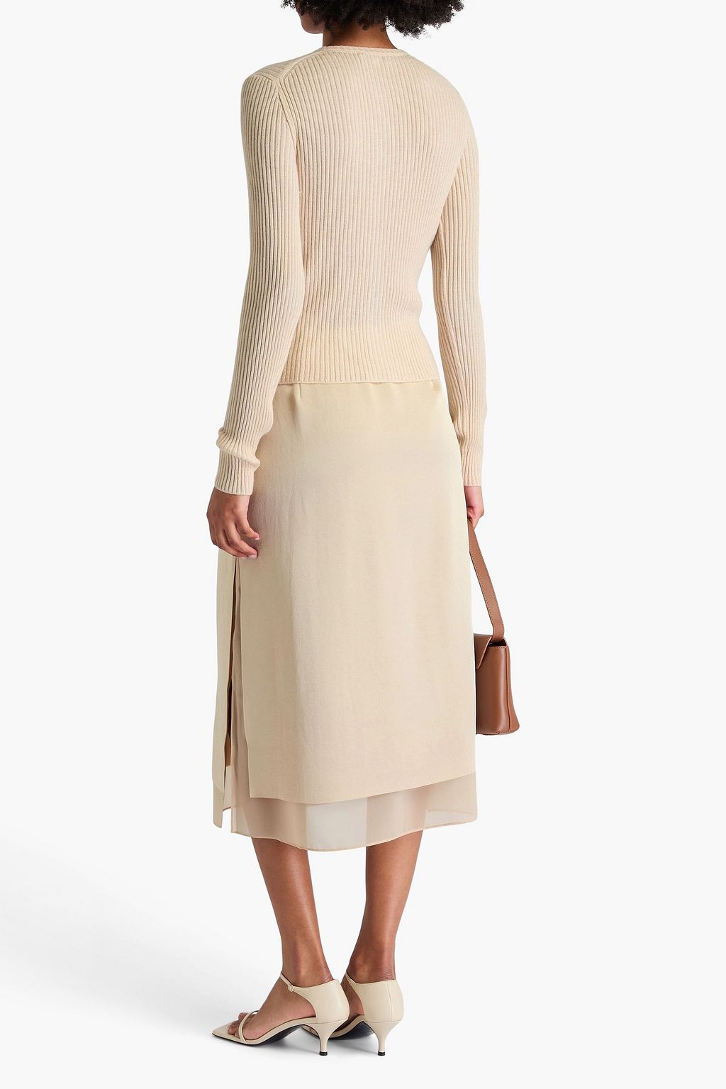 VINCE. Ribbed cashmere and silk-blend cardigan