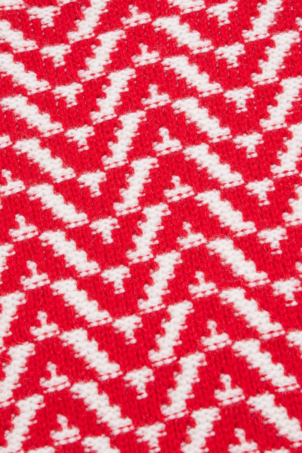 VALENTINO GARAVANI Jacquard-knit wool and cashmere-blend beanie