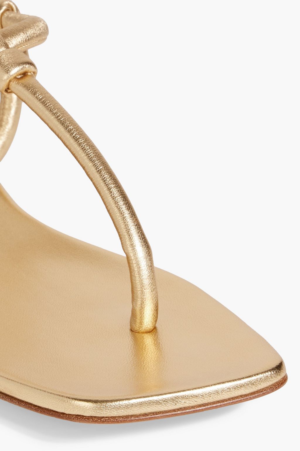 GIANVITO ROSSI Juno metallic padded leather sandals