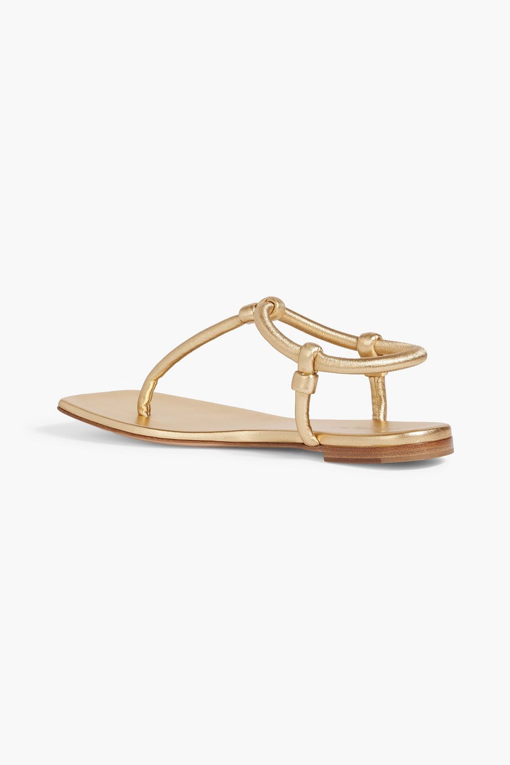 GIANVITO ROSSI Juno metallic padded leather sandals