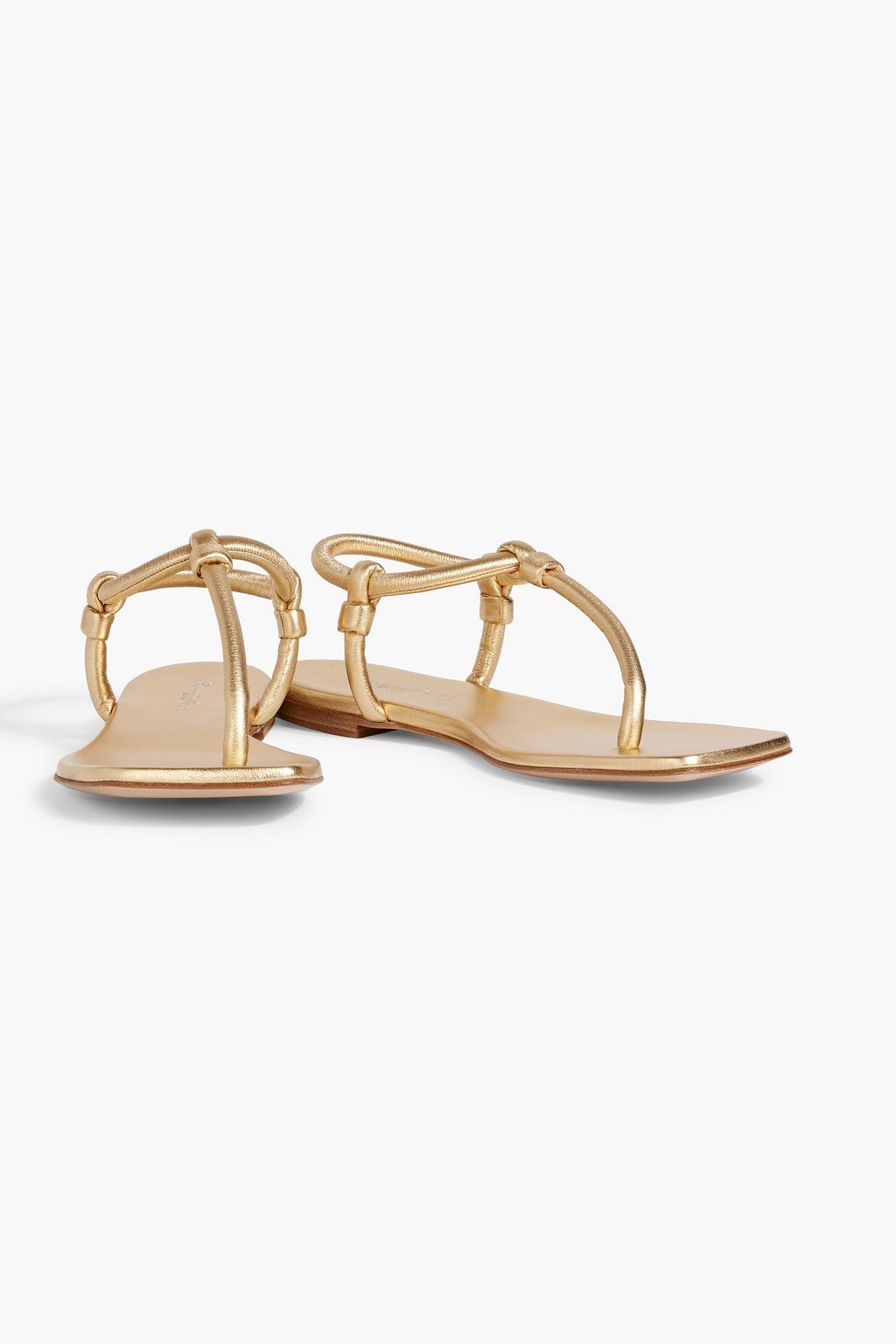 GIANVITO ROSSI Juno metallic padded leather sandals