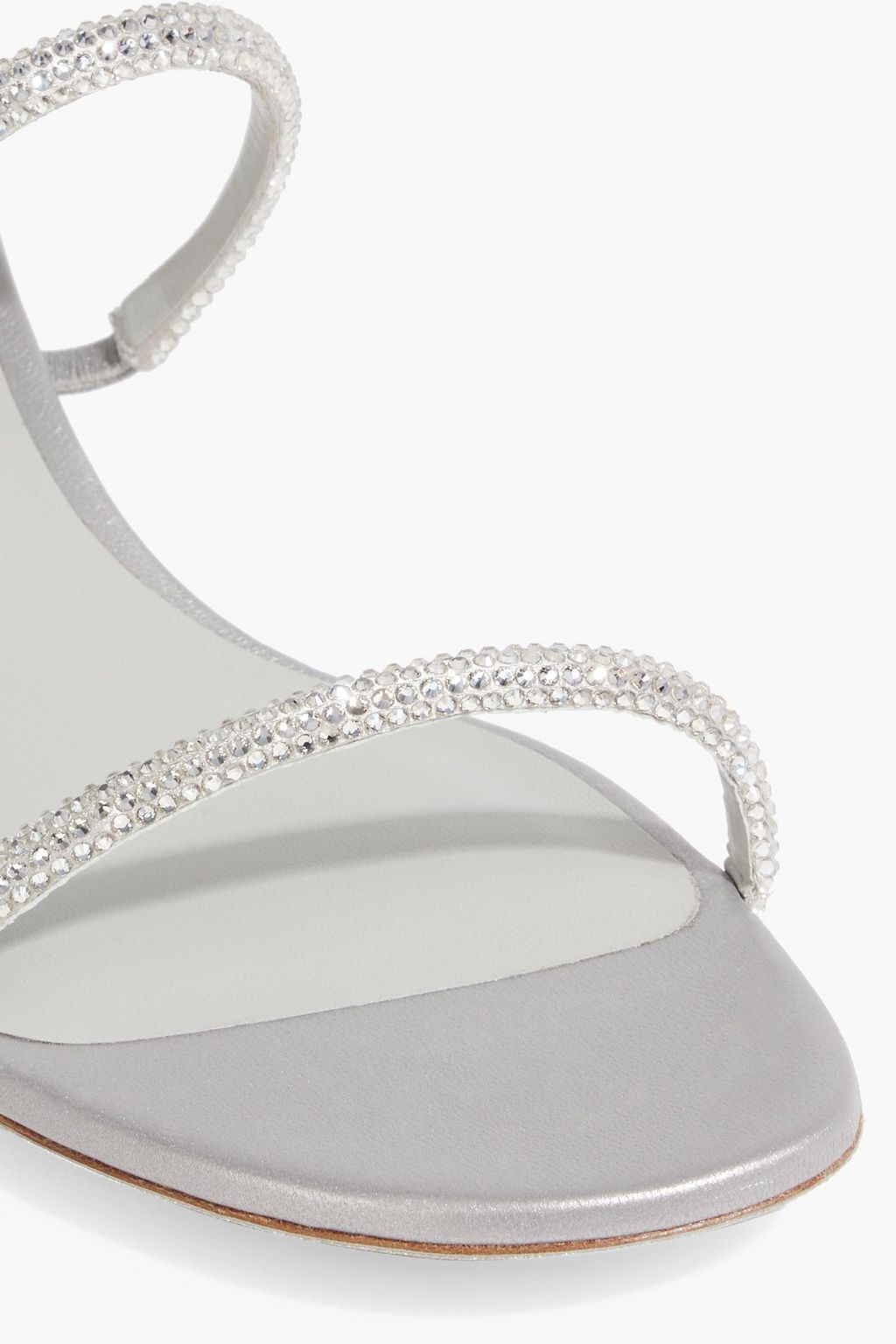 RENE' CAOVILLA Cleo crystal-embellished satin sandals
