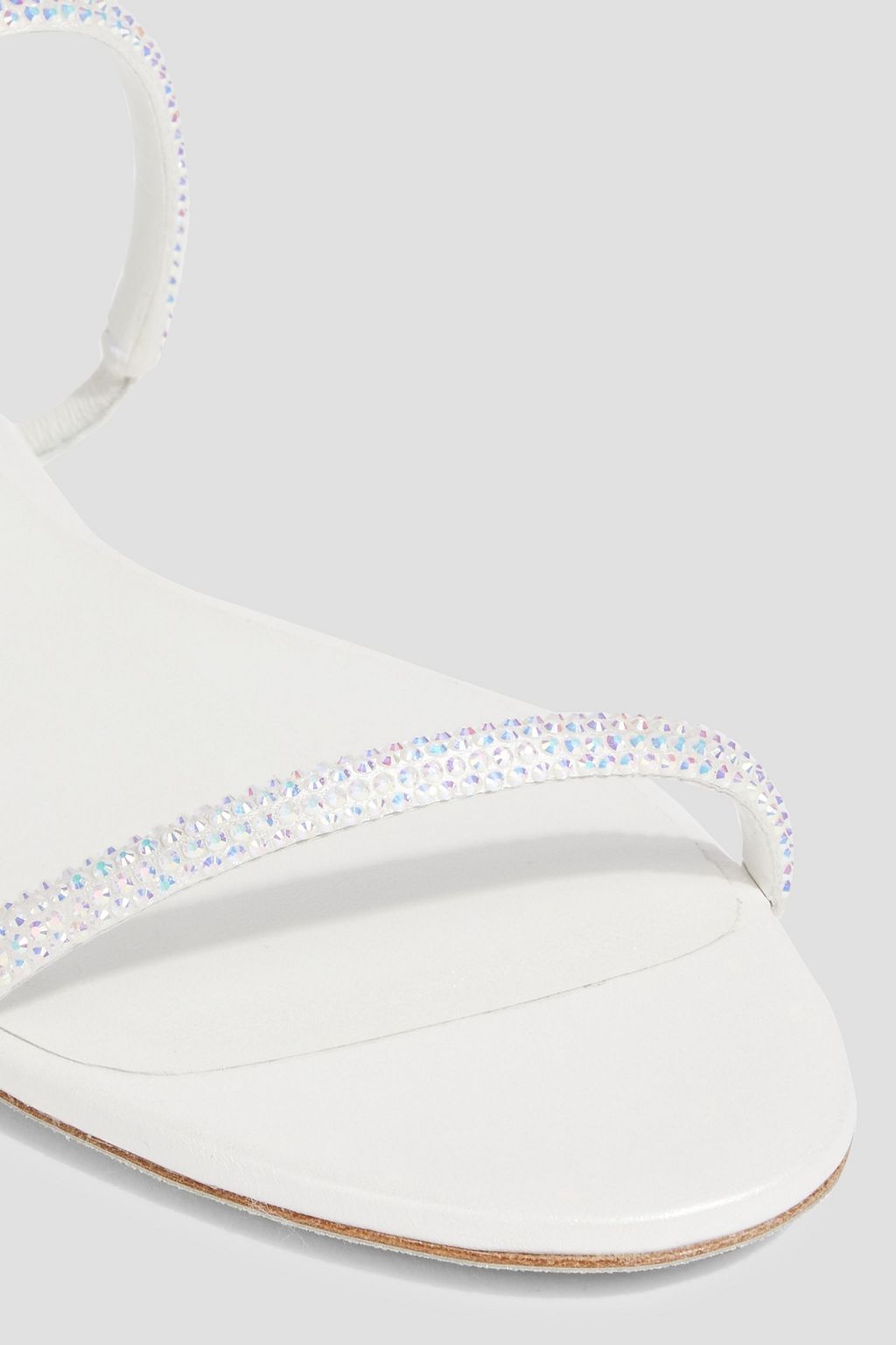 RENE' CAOVILLA Cleo crystal-embellished satin sandals