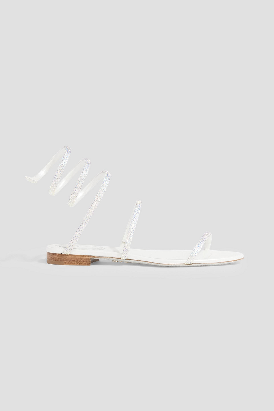 René Caovilla Cleo crystal-embellished satin sandals