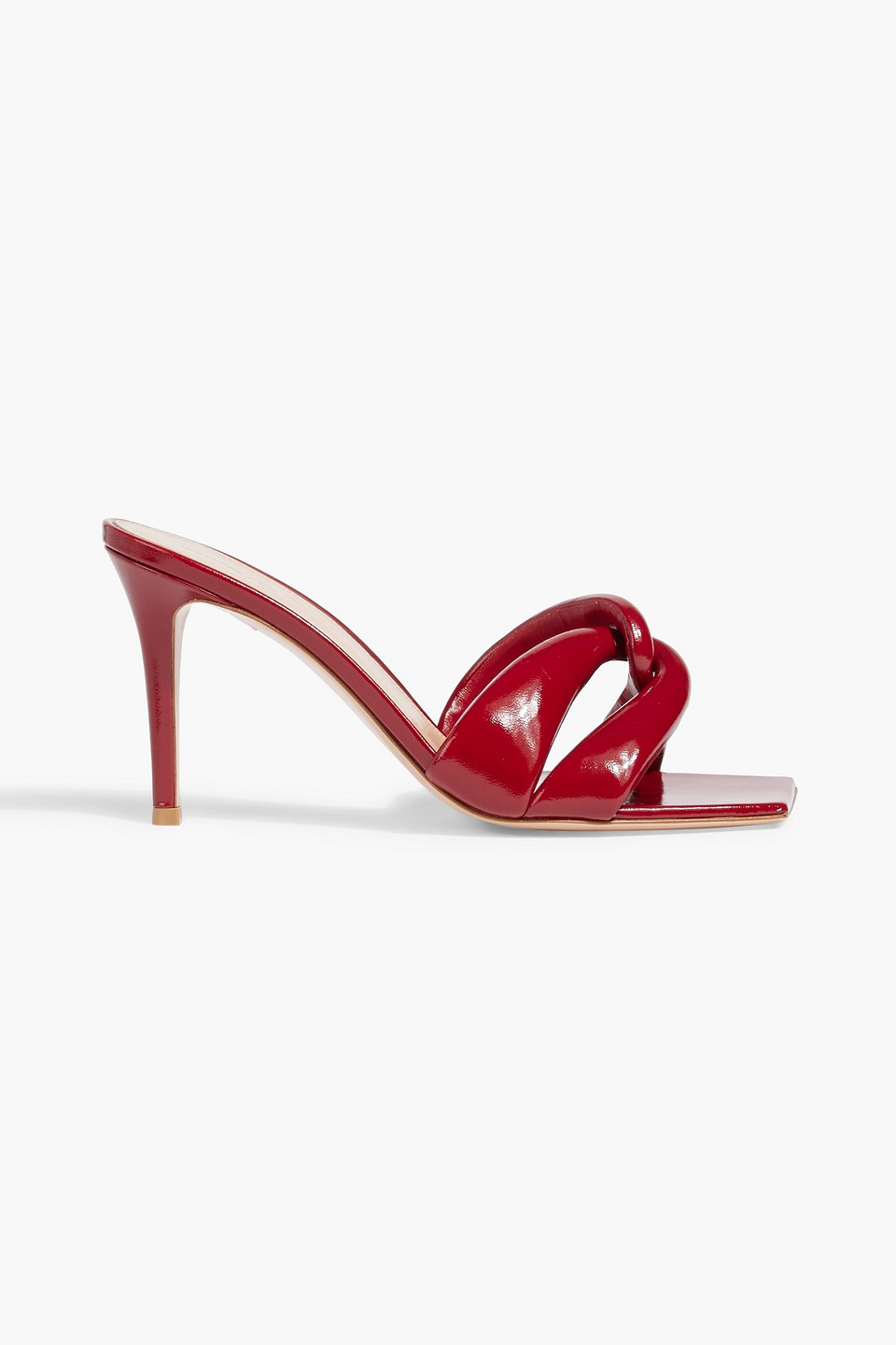 Gianvito Rossi Amour Twisted Patent-leather Mules