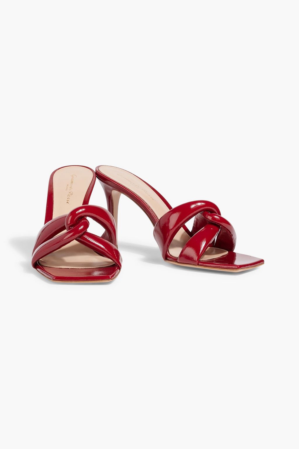 GIANVITO ROSSI Amour twisted patent-leather mules