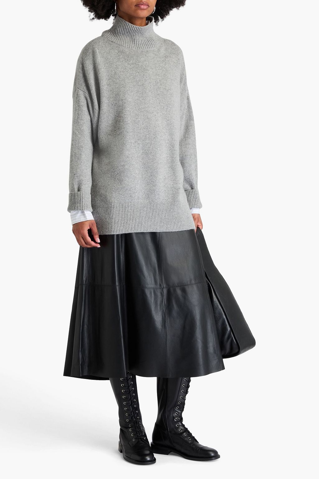 VINCE. Wool and cashmere-blend turtleneck sweater