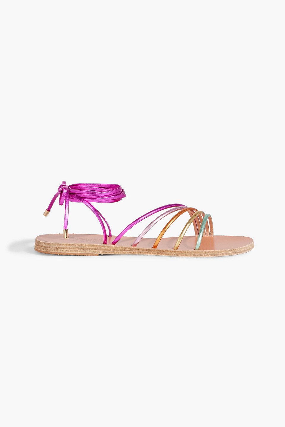 Ancient Greek Sandals Ipoliti Metallic Leather Sandals In Multi
