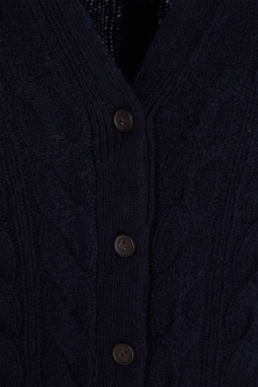 VINCE. Cable-knit wool-blend vest