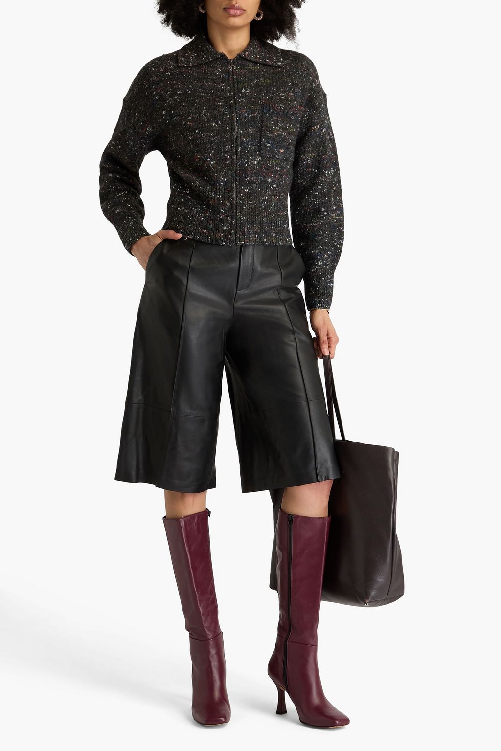 VINCE. Donegal wool and silk-blend jacket