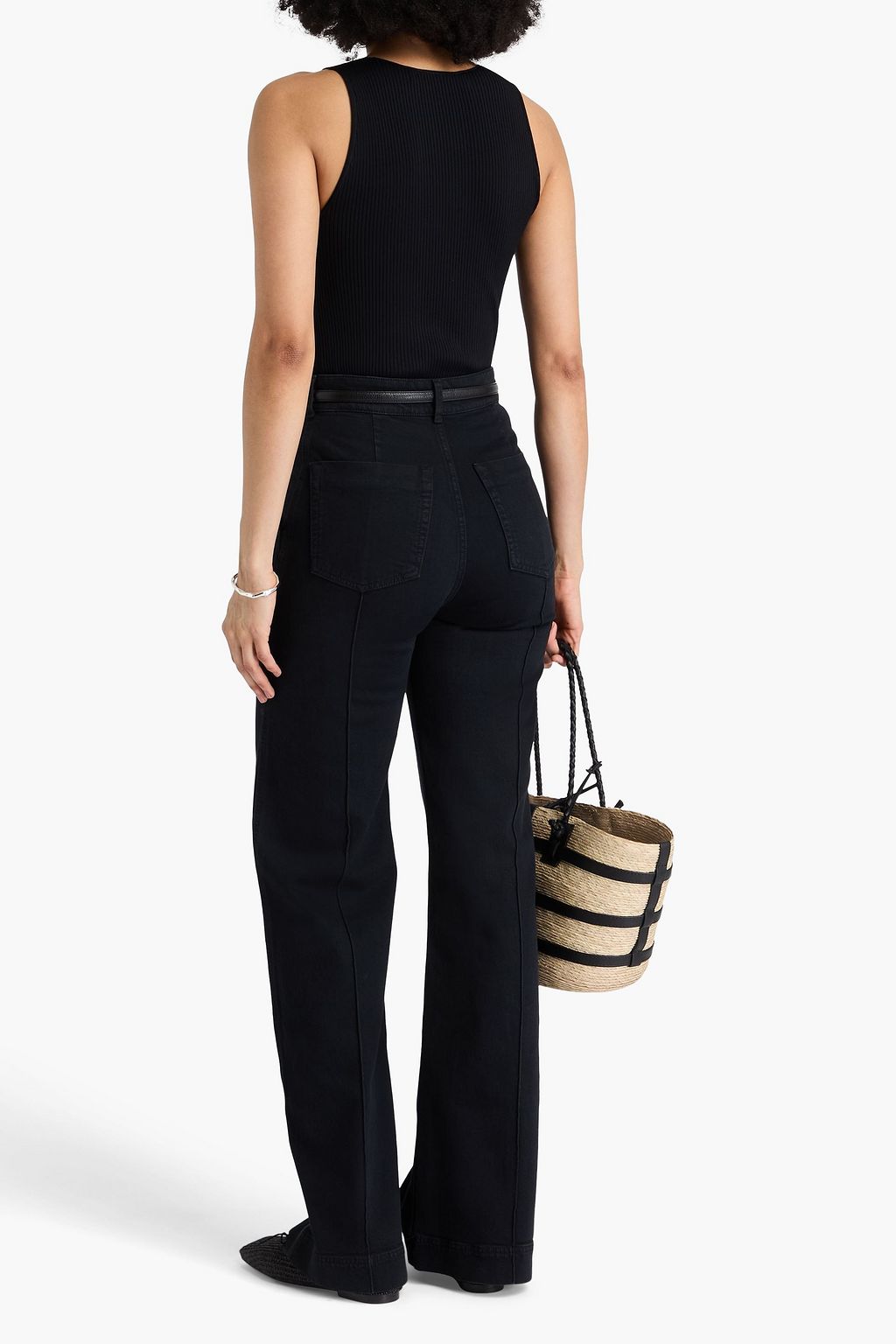 ANOTHER TOMORROW High-rise straight-leg jeans