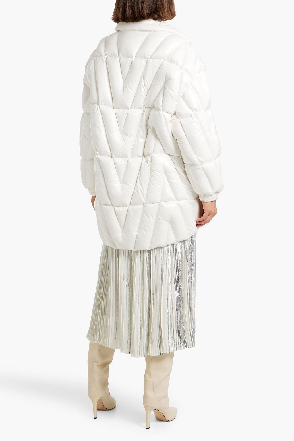 VALENTINO GARAVANI Quilted shell hooded coat