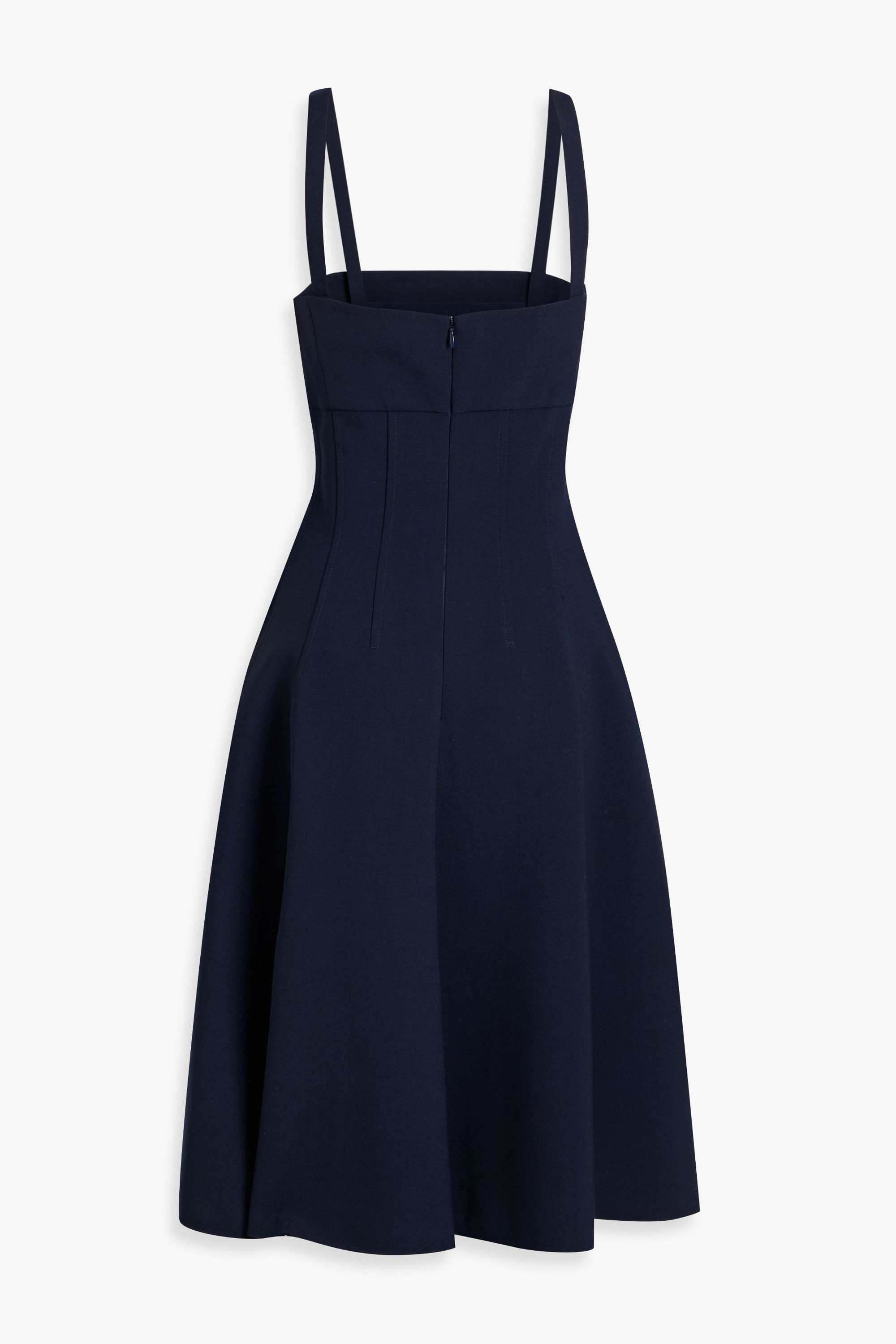Oscar de la Renta Grain de poudre wool-blend dress