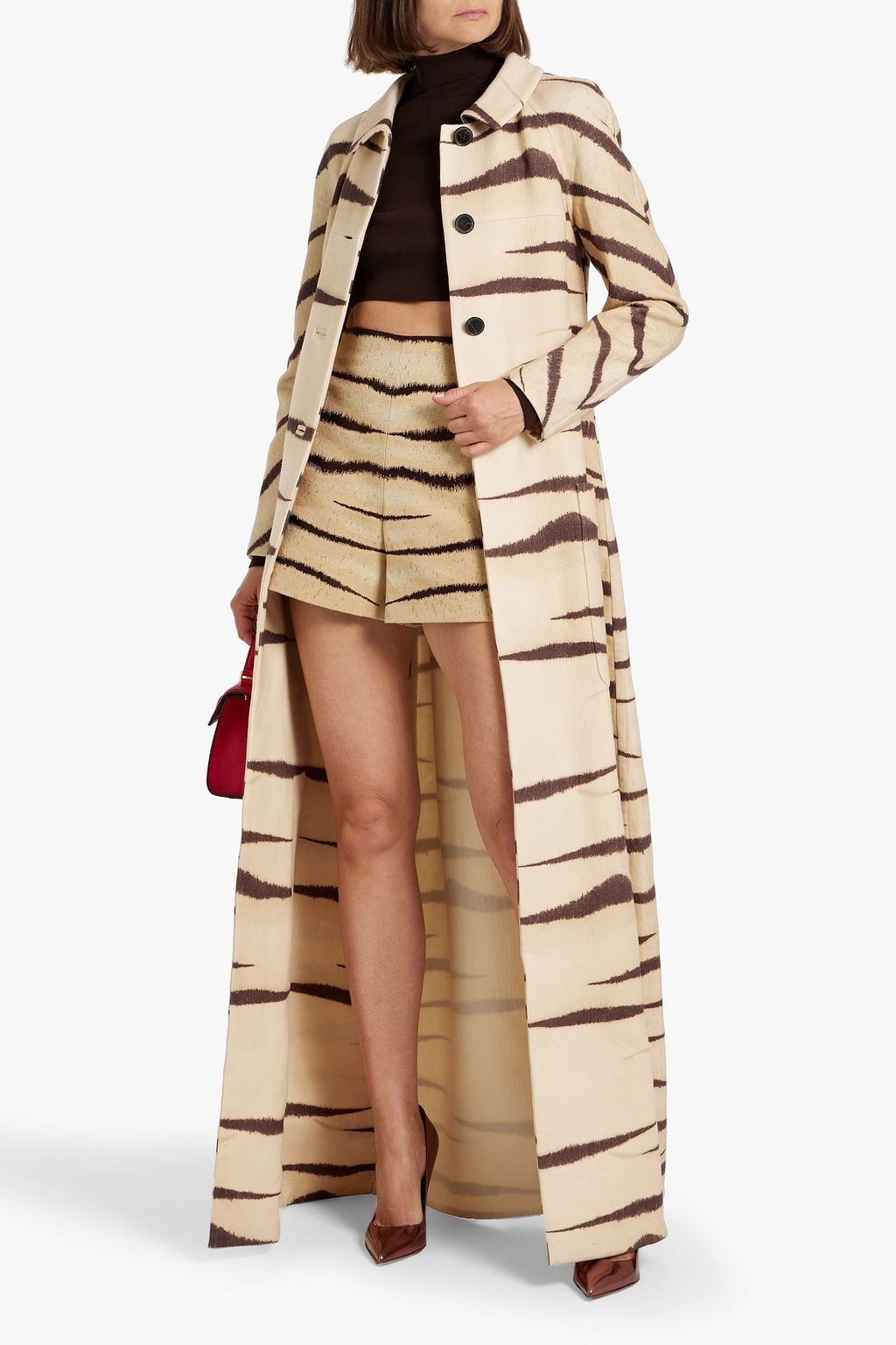 VALENTINO GARAVANI Printed wool-twill coat