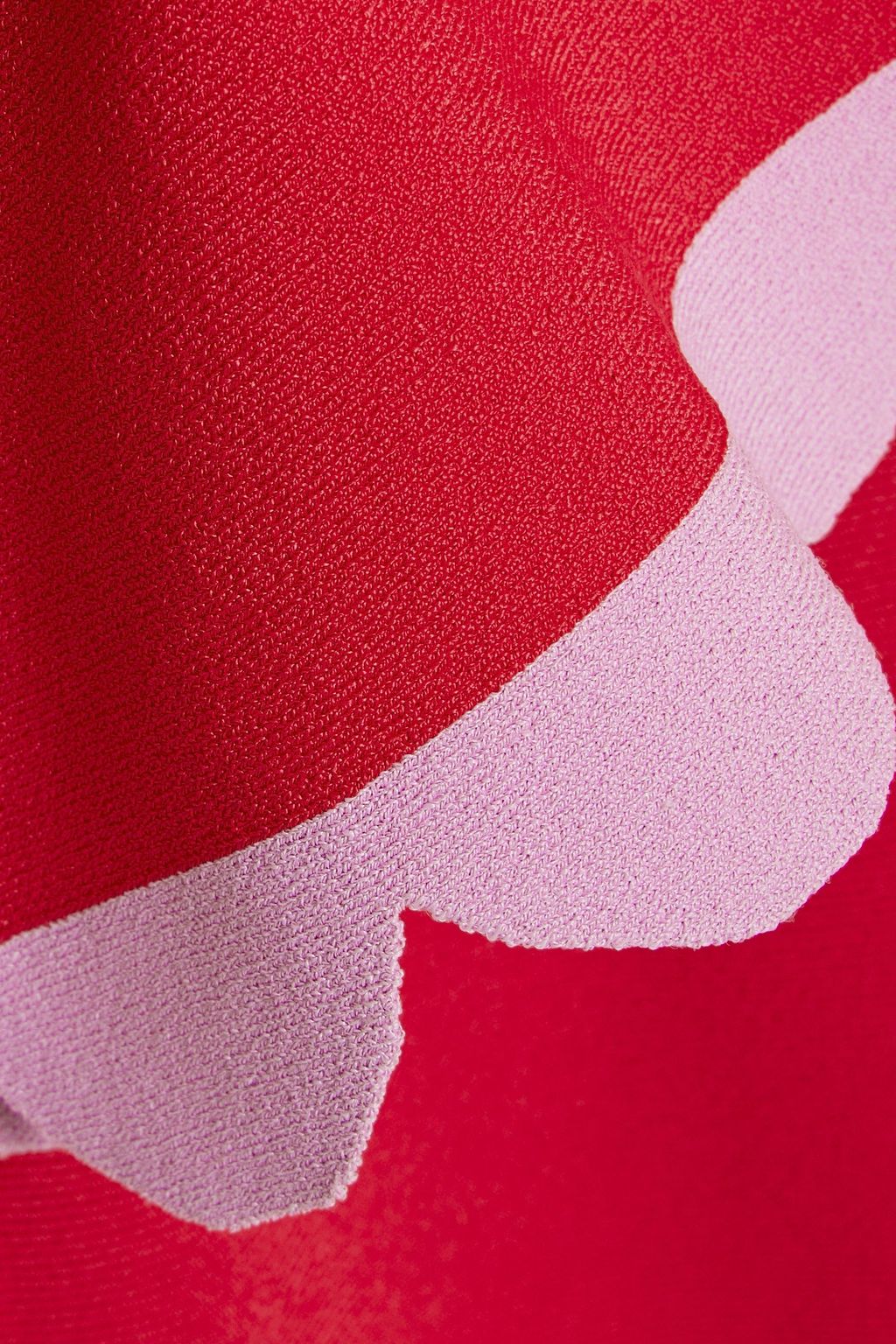 VALENTINO GARAVANI Scalloped stretch-knit mini dress