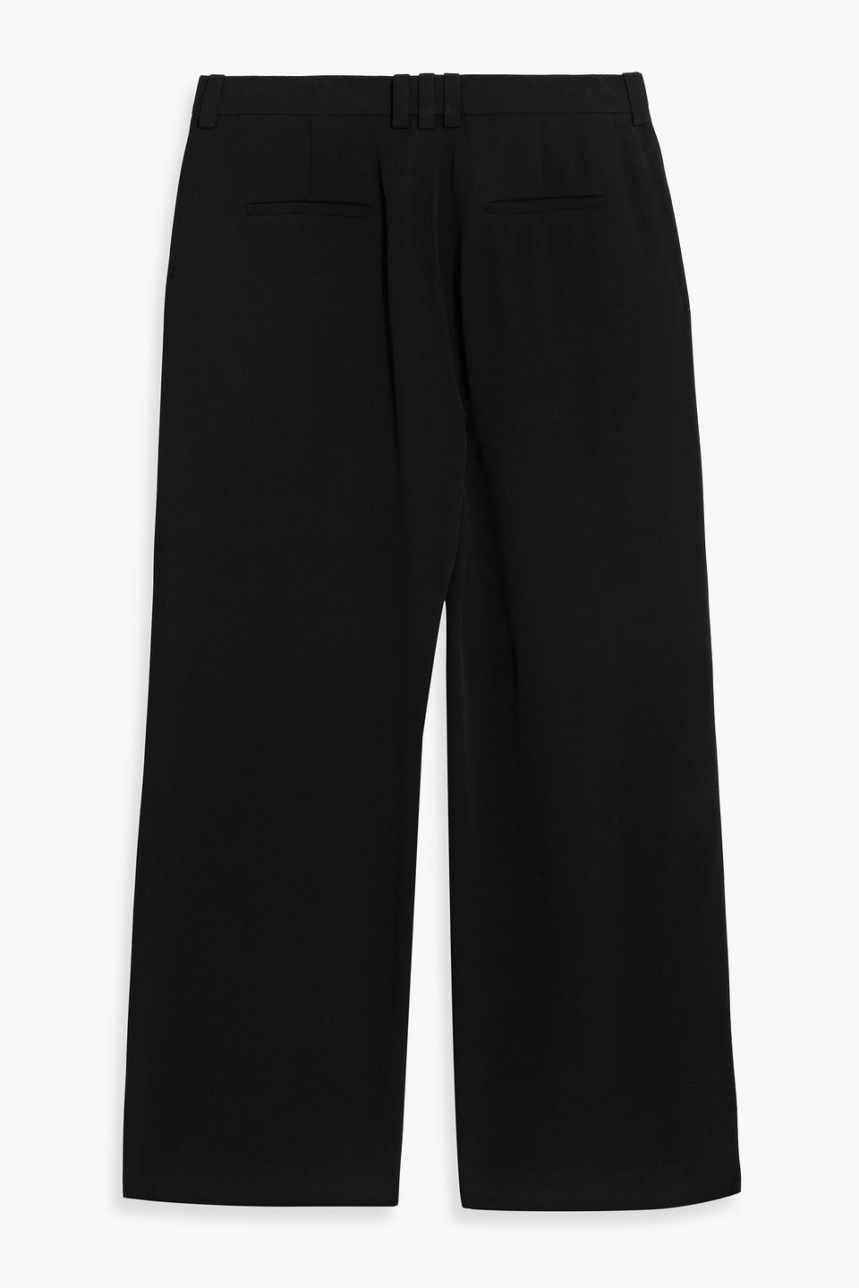 Balmain Crepe Wide-leg Pants In Black