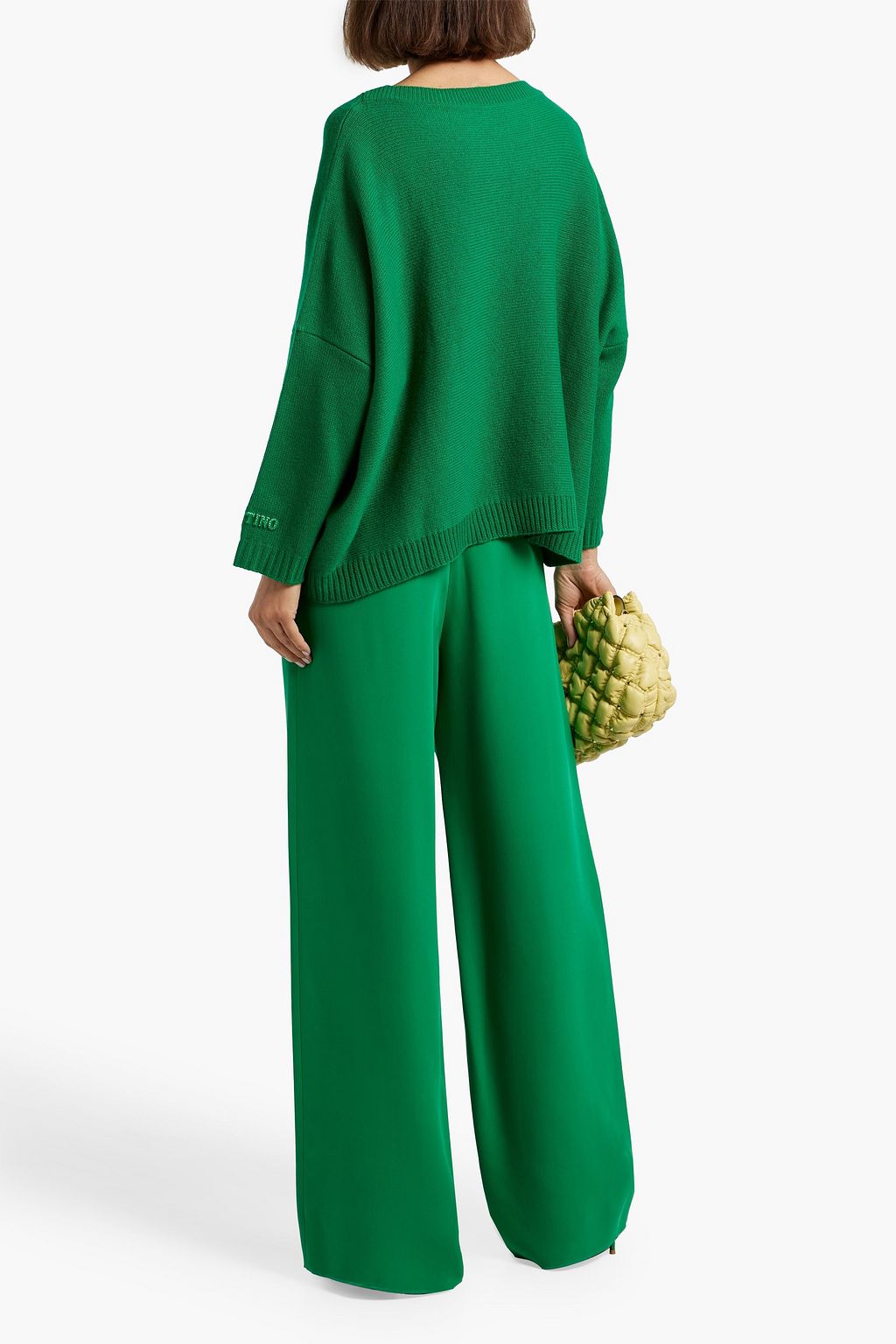 VALENTINO GARAVANI Silk-crepe wide-leg pants