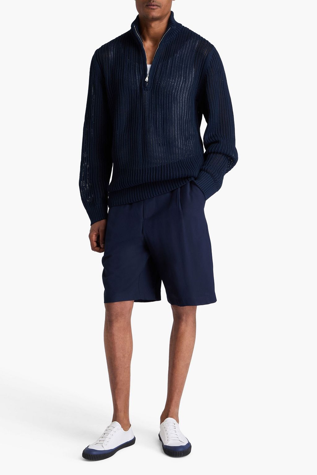 FRESCOBOL CARIOCA Maximo cotton half-zip sweater