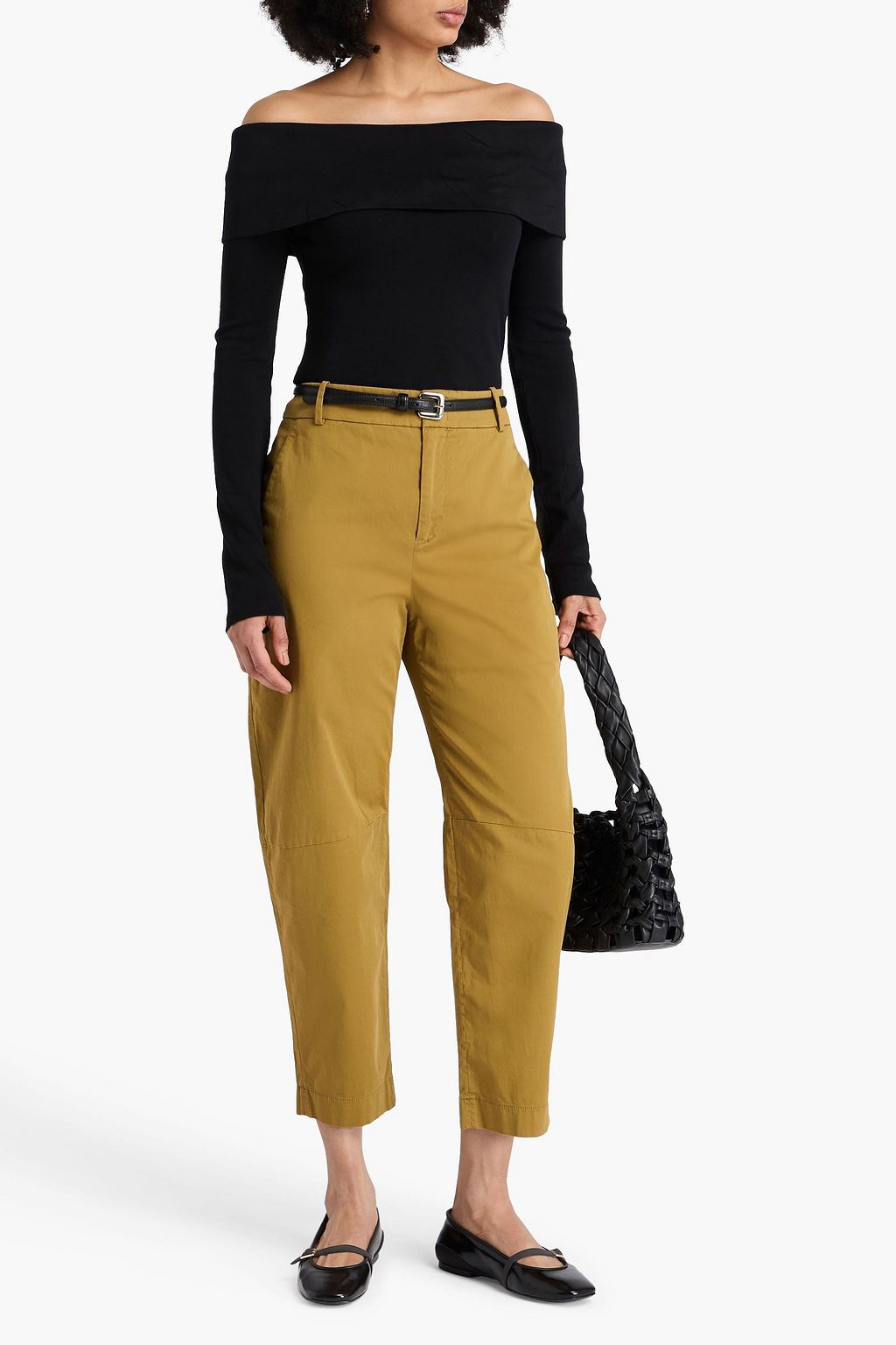 ANOTHER TOMORROW Off-the-shoulder cotton-jersey top