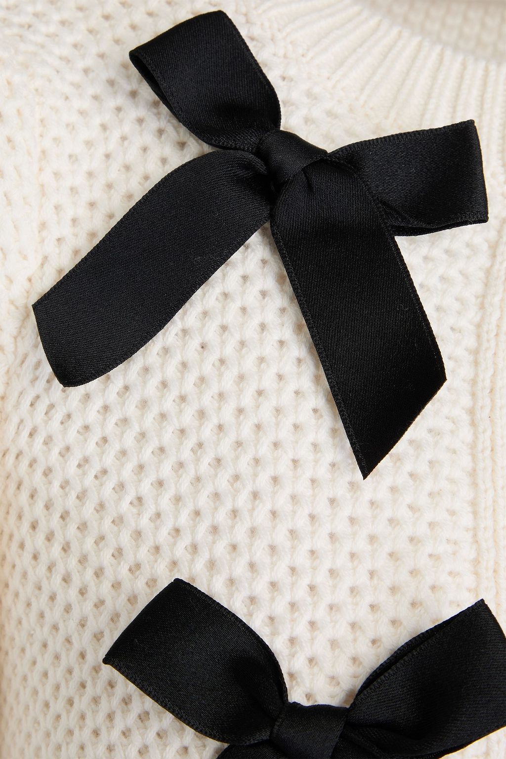 ALICE + OLIVIA Bow-detailed wool-blend cardigan