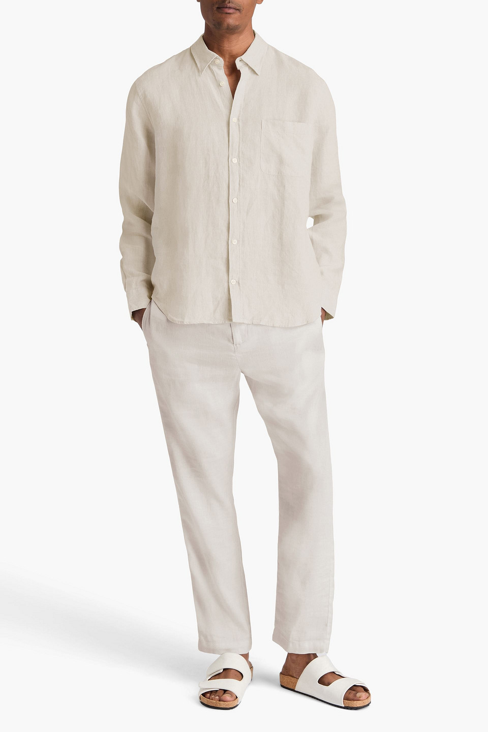 Frescobol Carioca Telles Striped Linen Shirt