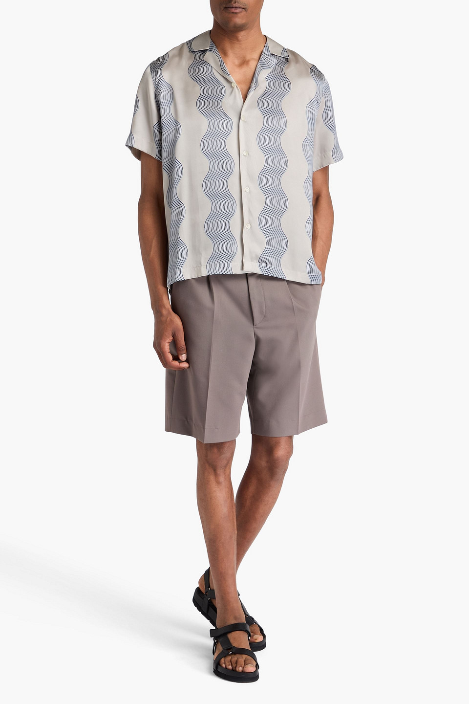 Frescobol Carioca Roberto Printed Silk-satin Shirt