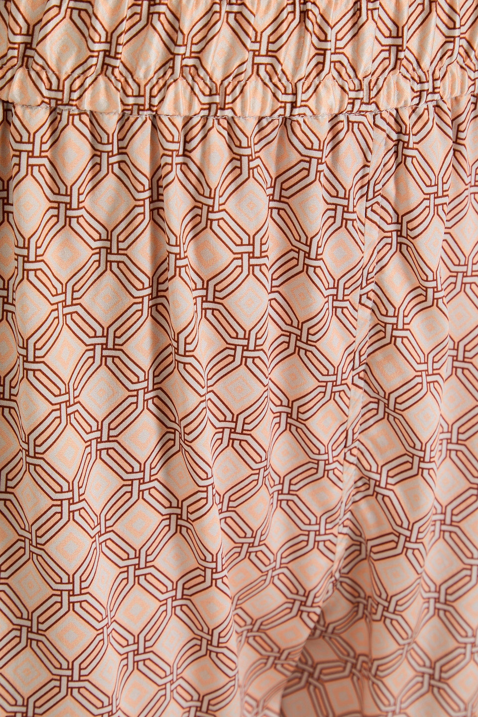 Frescobol Carioca Palma Angra Printed Stretch-silk Satin Drawstring Shorts