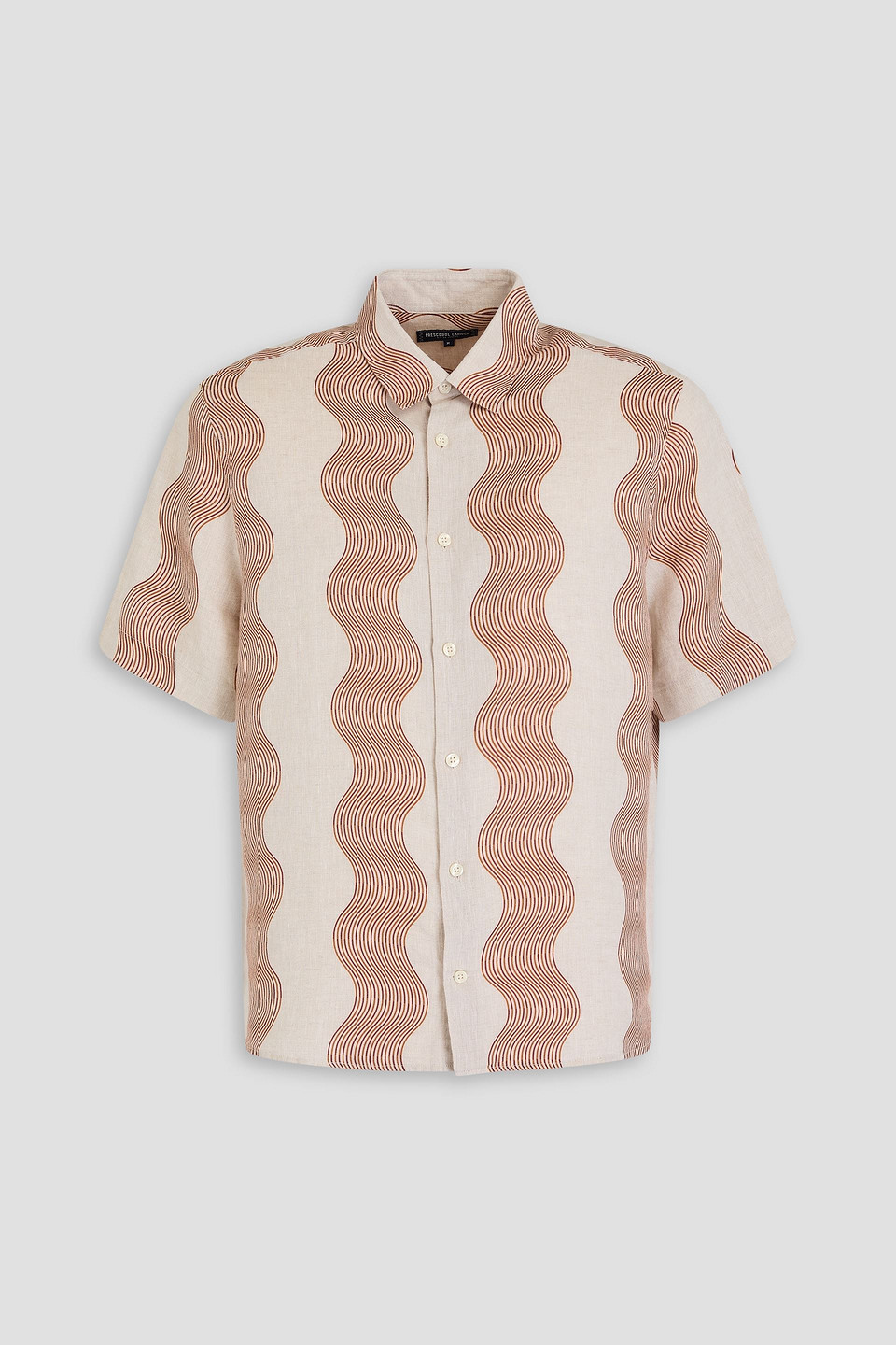 Frescobol Carioca Castro Printed Linen Shirt