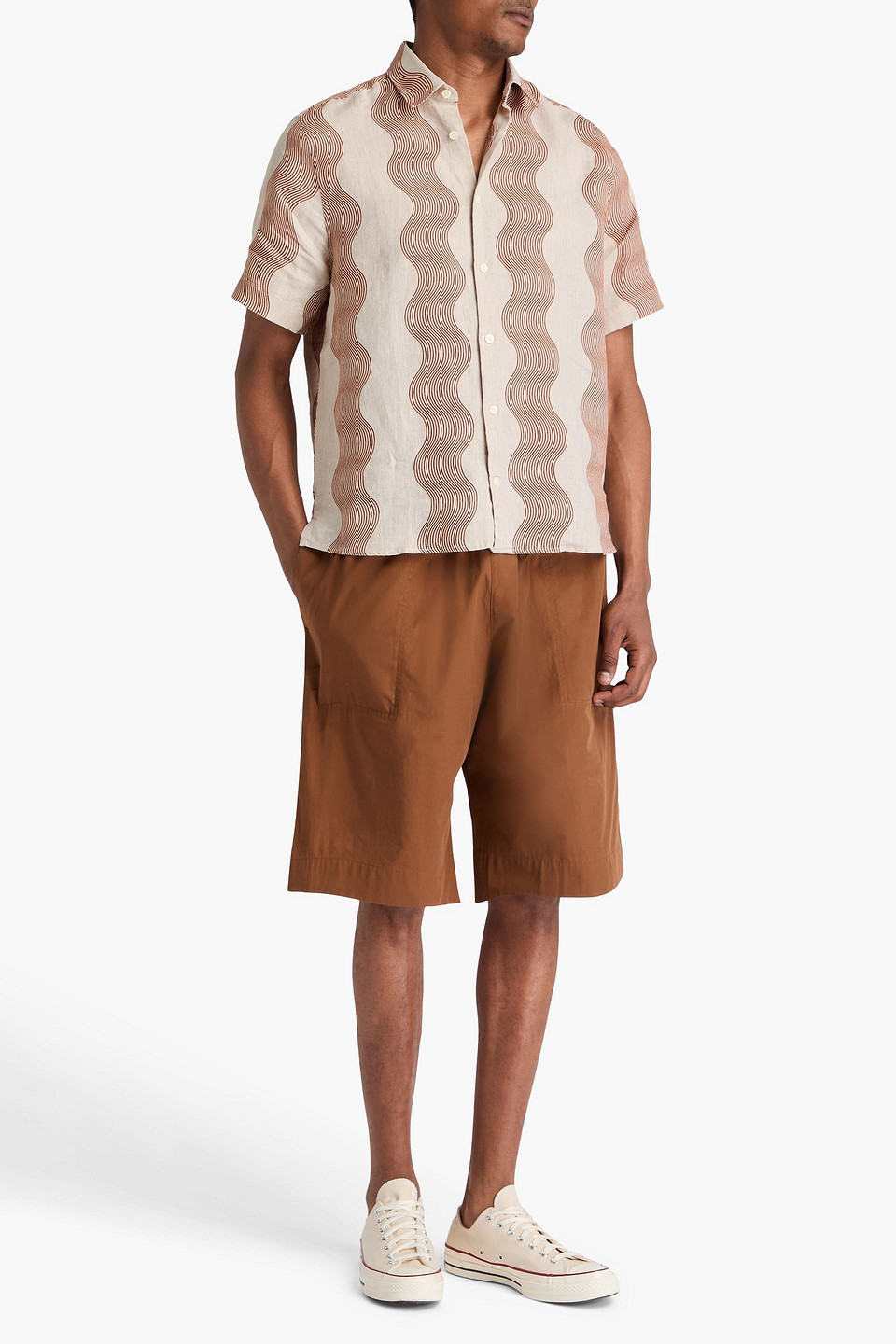 Frescobol Carioca Castro Printed Linen Shirt