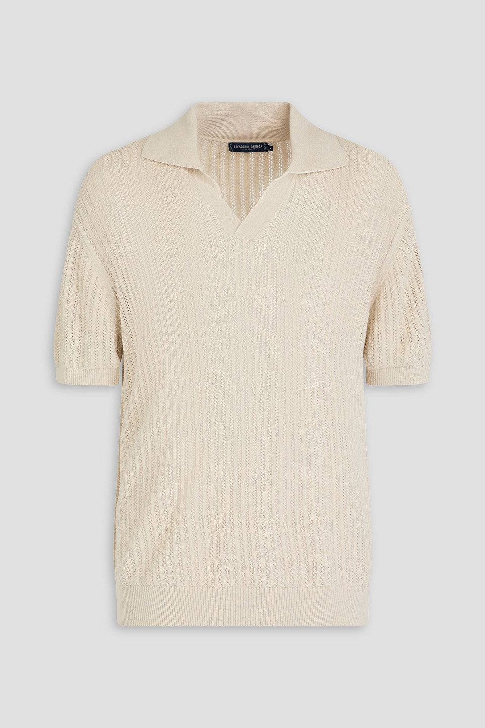 Rino ribbed cotton polo shirt