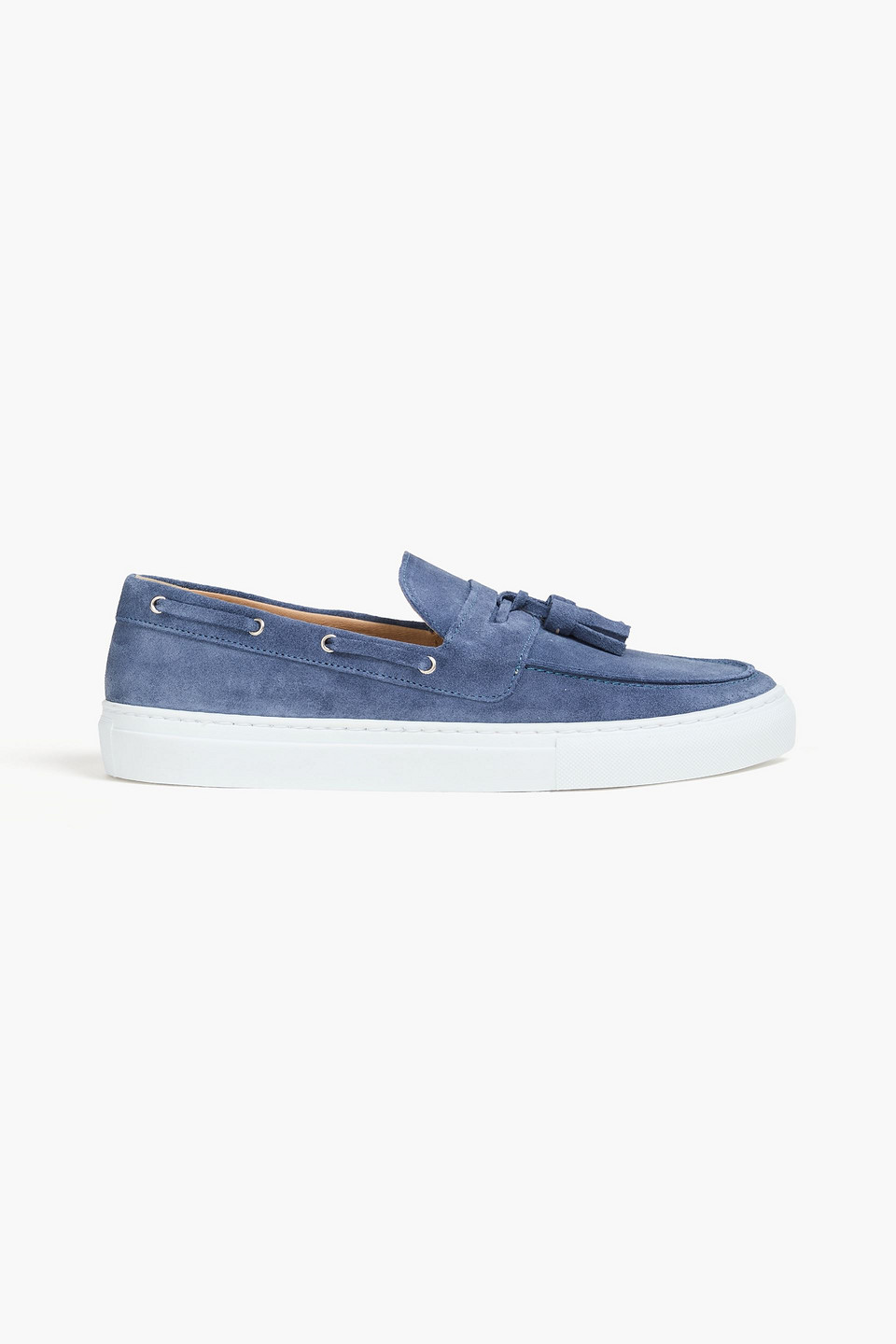 Frescobol Carioca Monta Tasseled Suede Boat Shoes