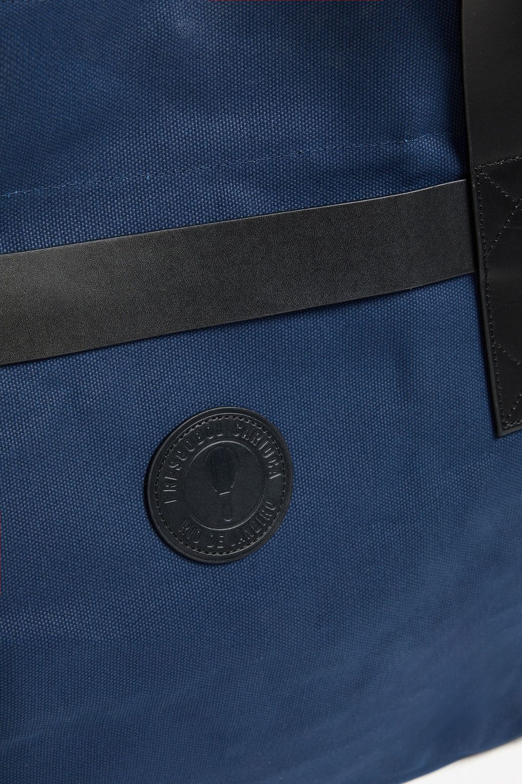 FRESCOBOL CARIOCA Costa leather-trimmed canvas tote
