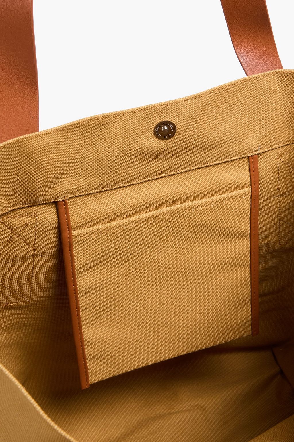 FRESCOBOL CARIOCA Costa leather-trimmed canvas tote