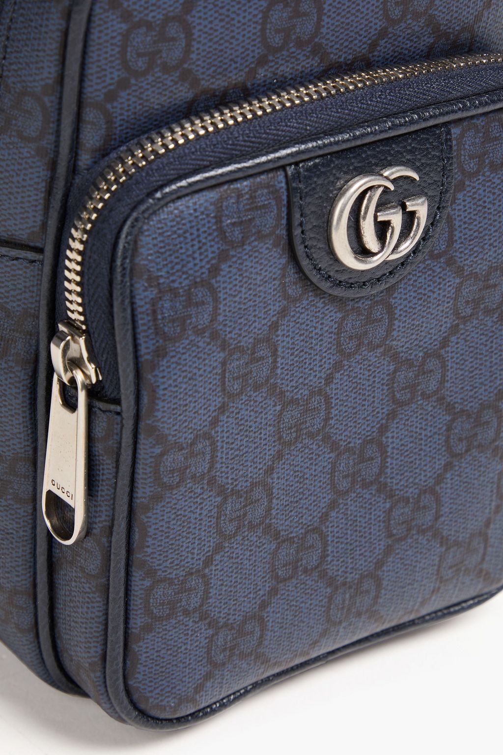 GUCCI Ophidia leather-trimmed coated-canvas backpack