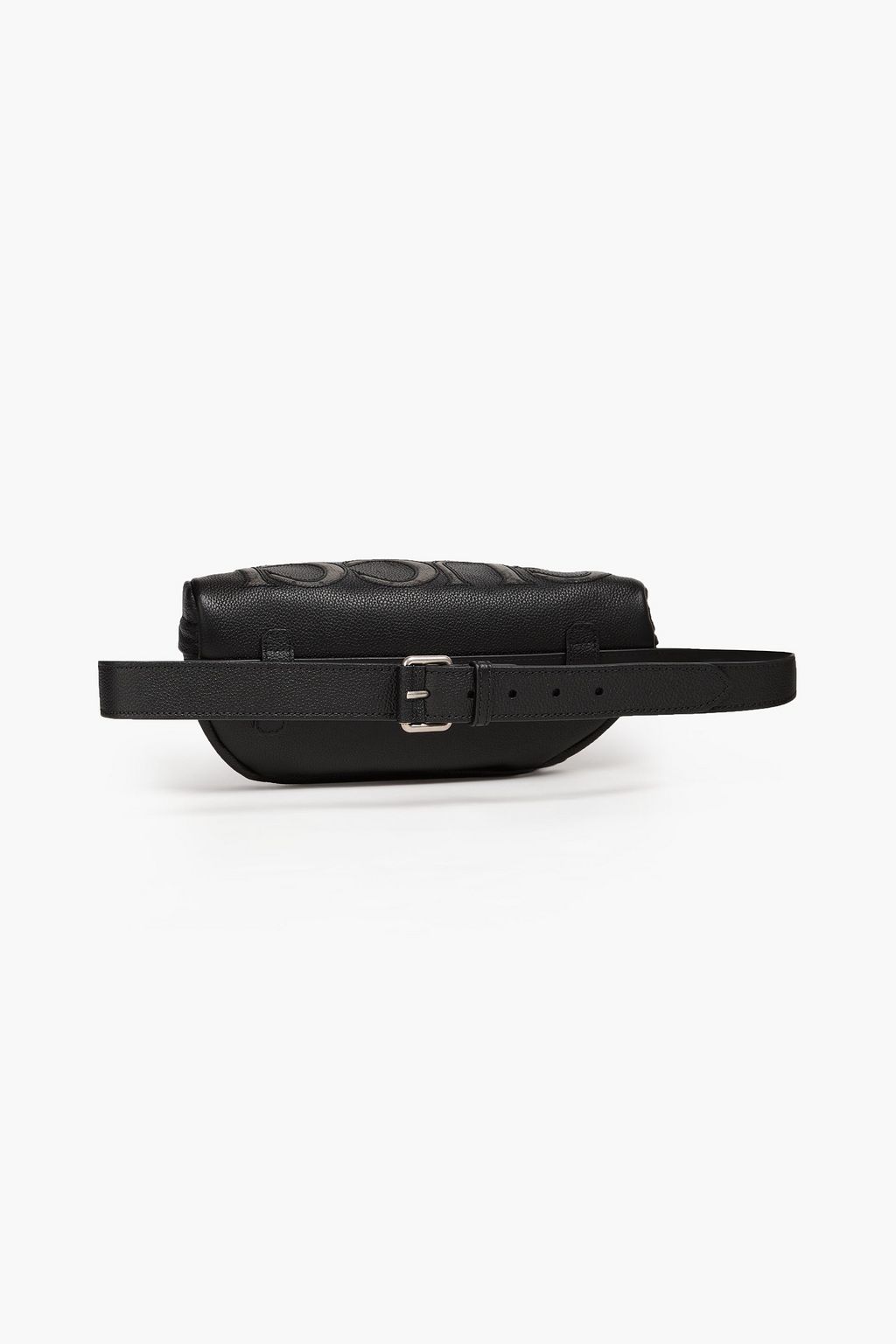GUCCI Pebbled-leather and coated-canvas belt bag