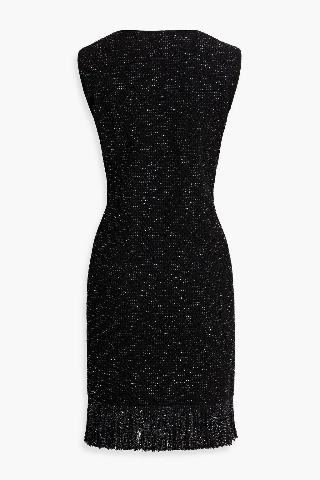 OSCAR DE LA RENTA Fringed sequin-embellished crepe mini dress