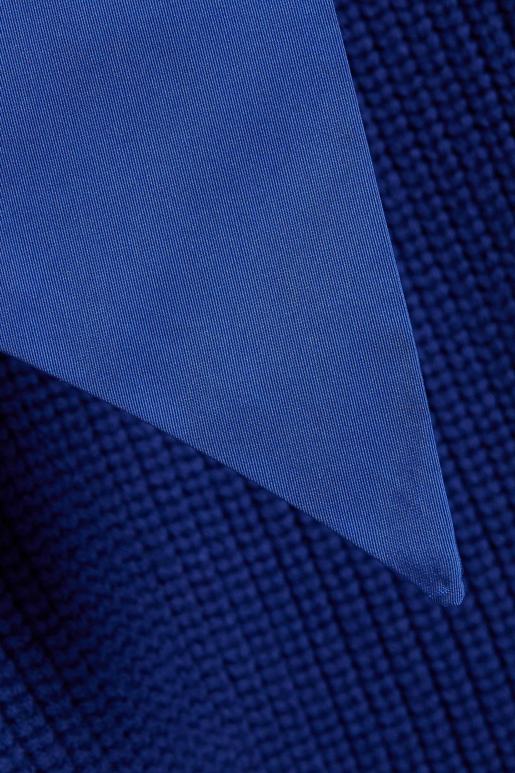 VALENTINO GARAVANI Bow-detailed ribbed wool turtleneck sweater