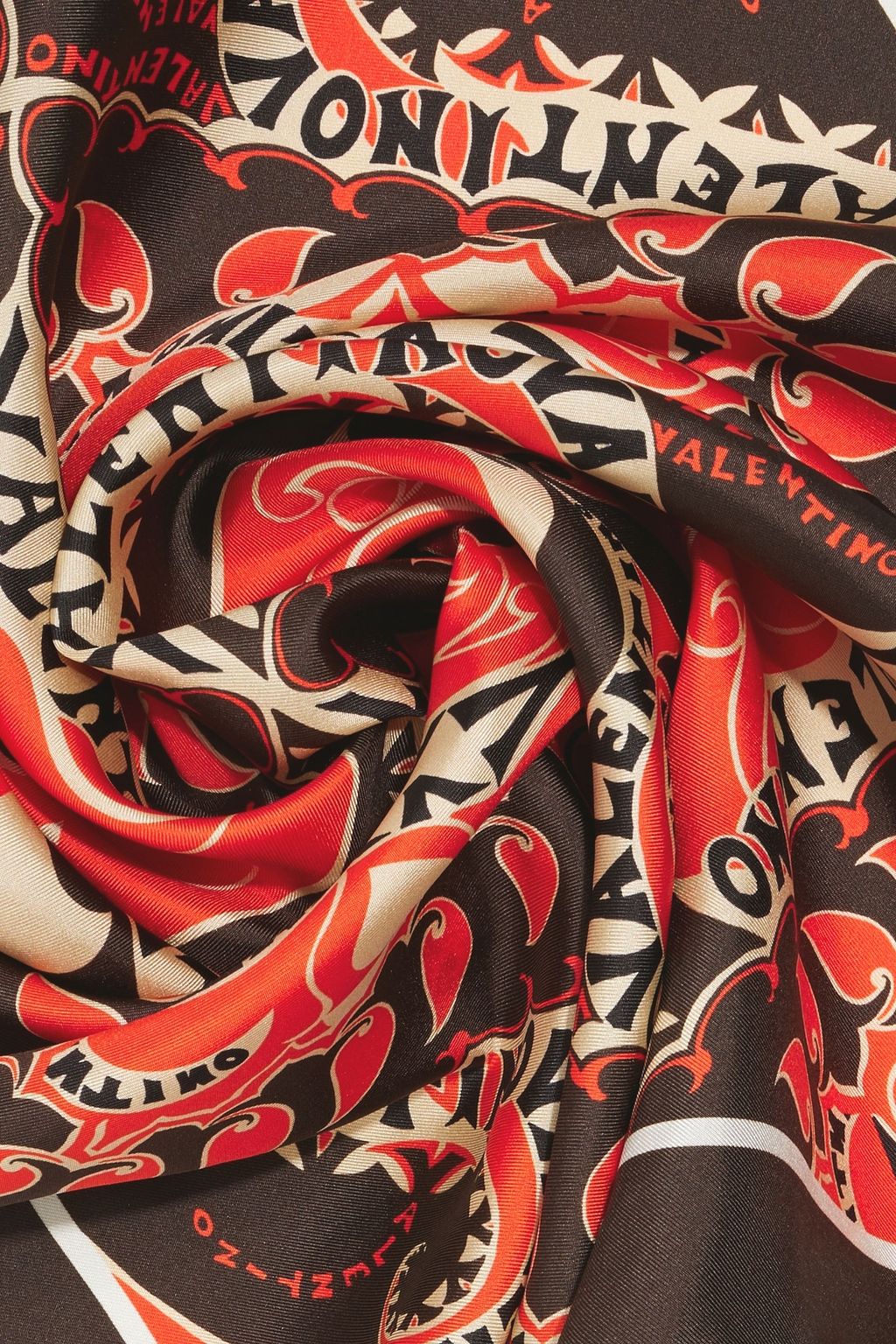 VALENTINO GARAVANI Printed silk-twill scarf