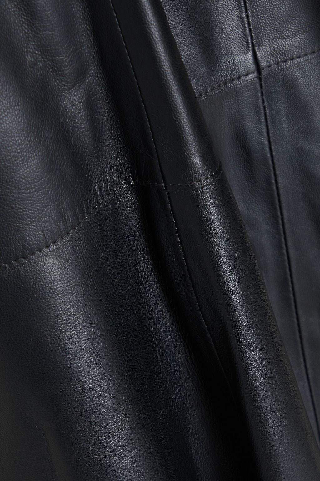 VINCE. Leather midi skirt
