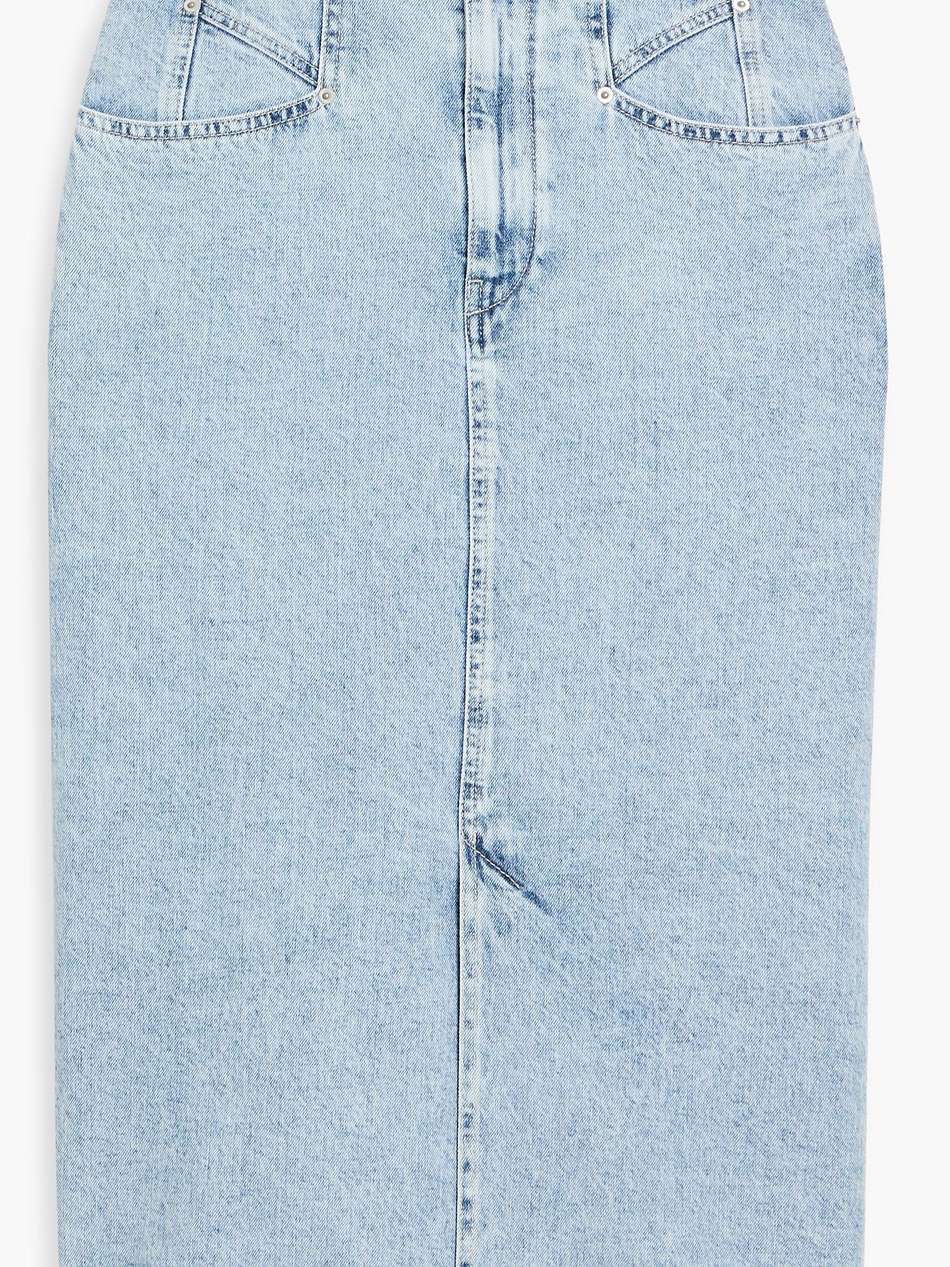 dipoma denim midi skirt