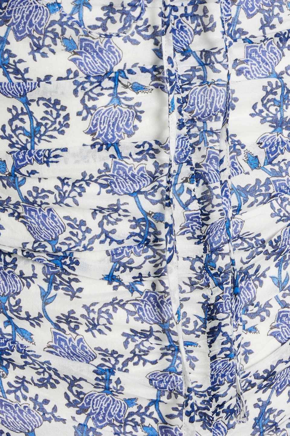Isabel Marant Étoile Galdino Ruched Printed Cotton-voile Mini Dress