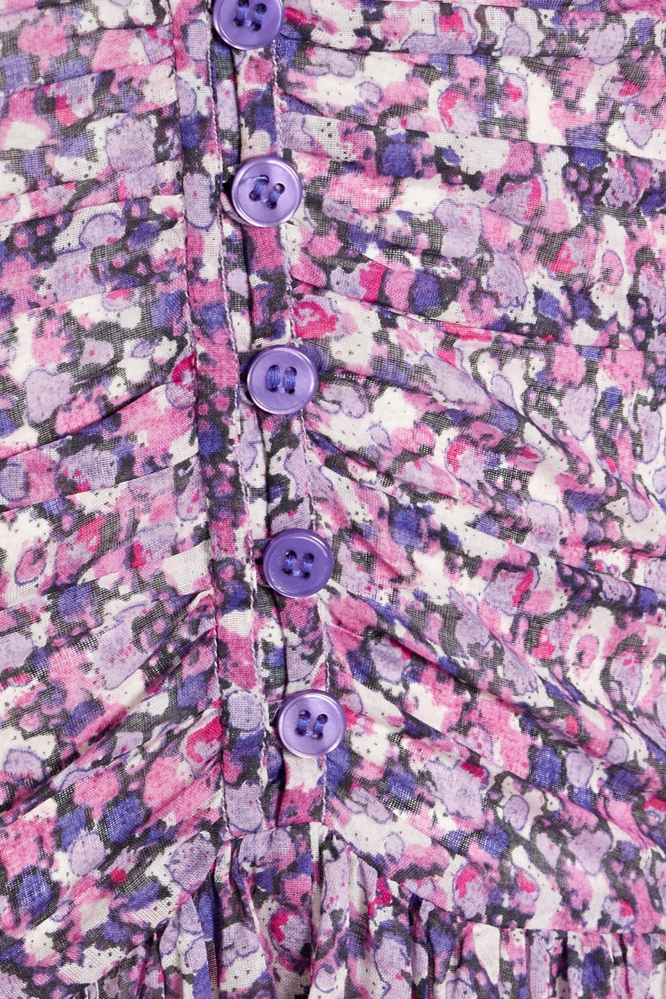 Isabel Marant Étoile Larili Ruched Printed Cotton-voile Mini Dress
