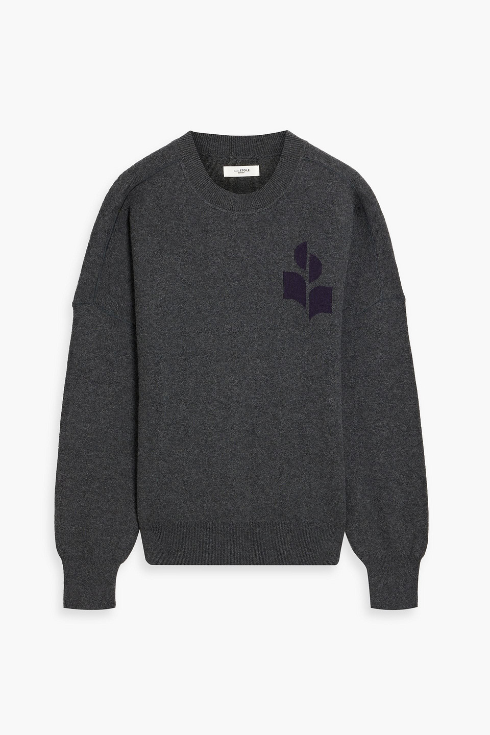 Isabel Marant Étoile Isabel Marant Etoile Woman Melange Dark Grey Stretch Cotton Blend Altee Sweater In Gray